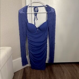 Elegant Blue Women's Dress